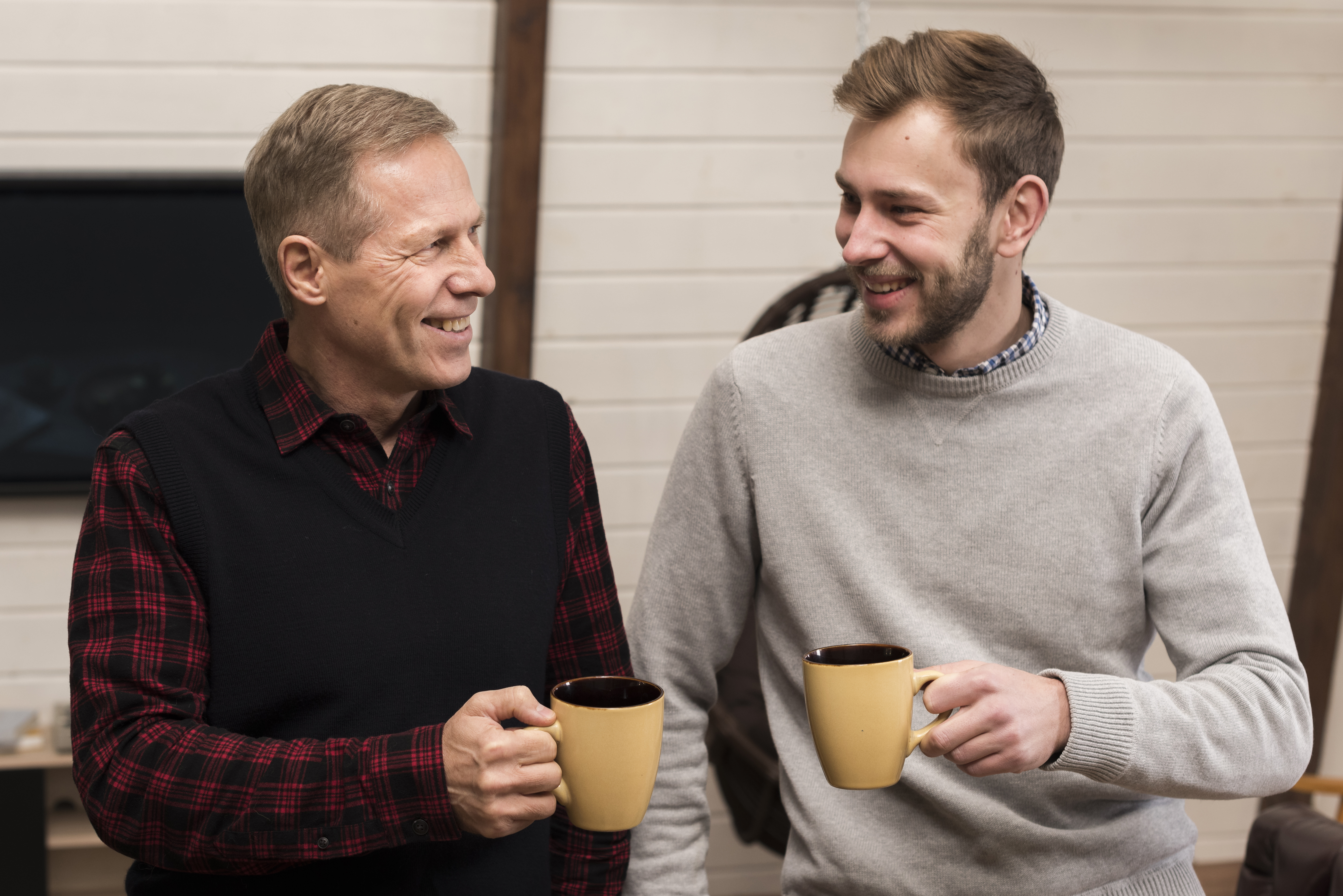 Host and prospective host having a chat at a Step by Step Coffee Morning