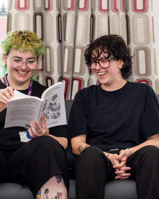 Support Worker And YP Reading