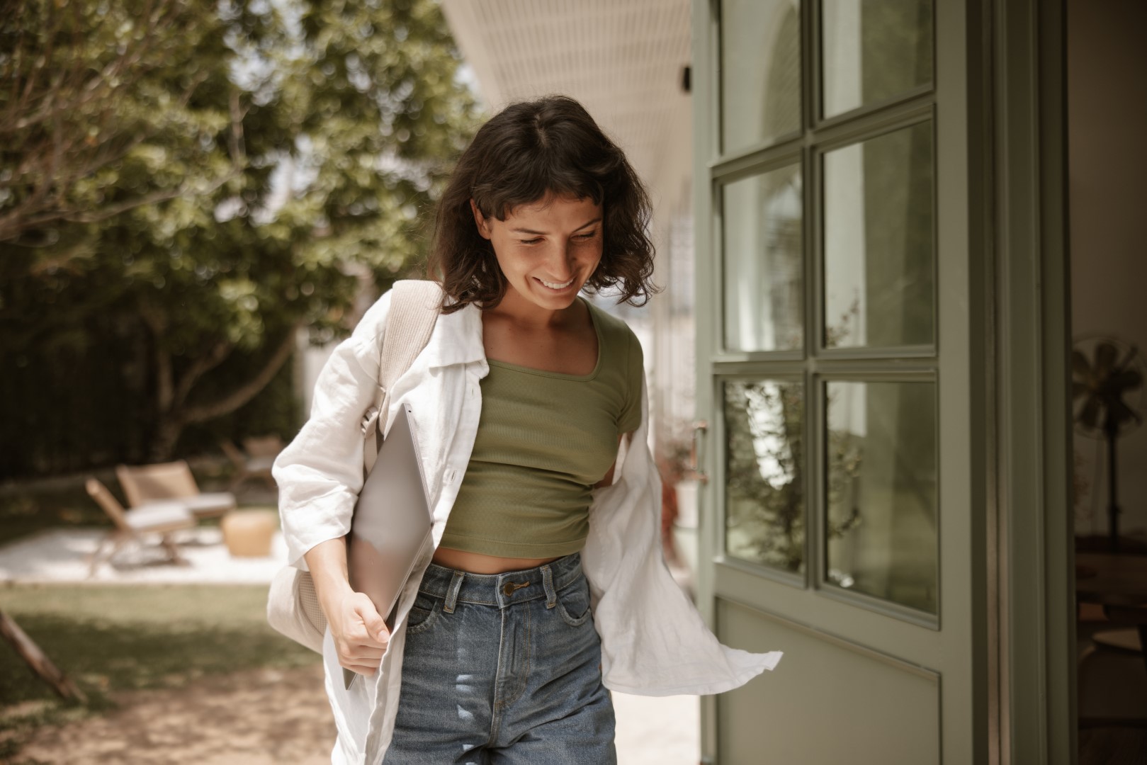 young person outside somewhere safe to live