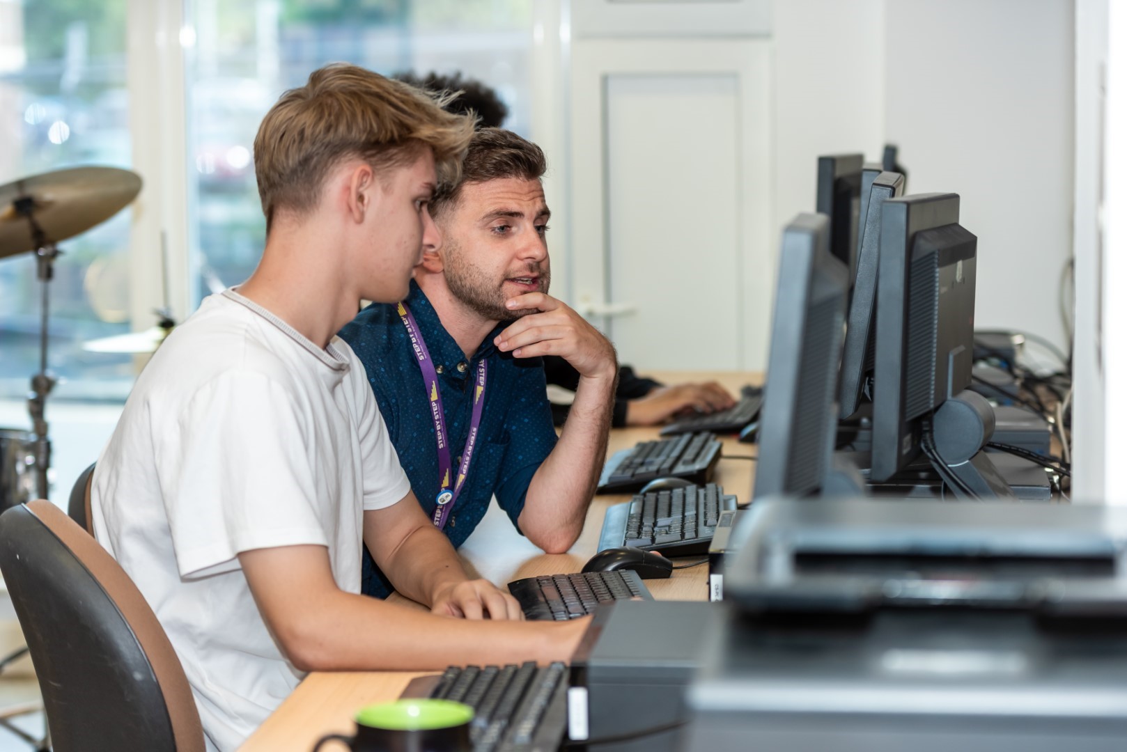 Young person receving employment support