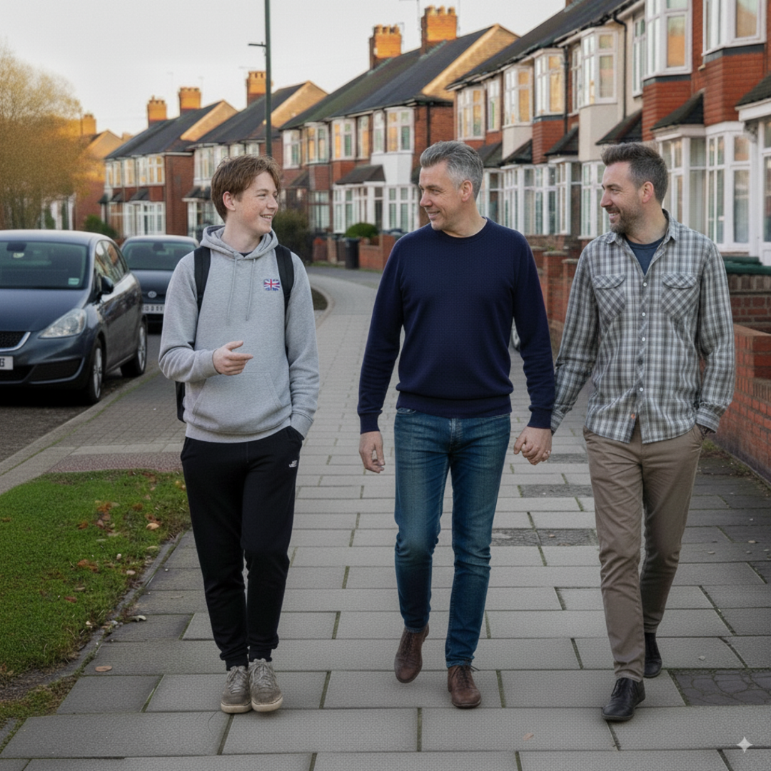 Foster Care Supportive Family Walking Together