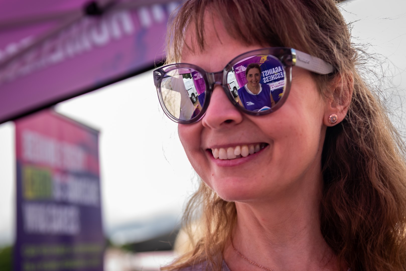 Supporter Event Sunglasses Reflection