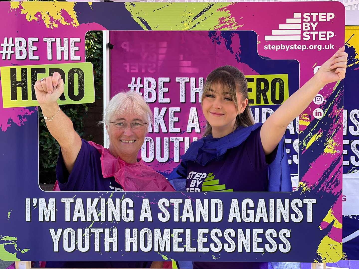 Step by Step heroes looking into the future