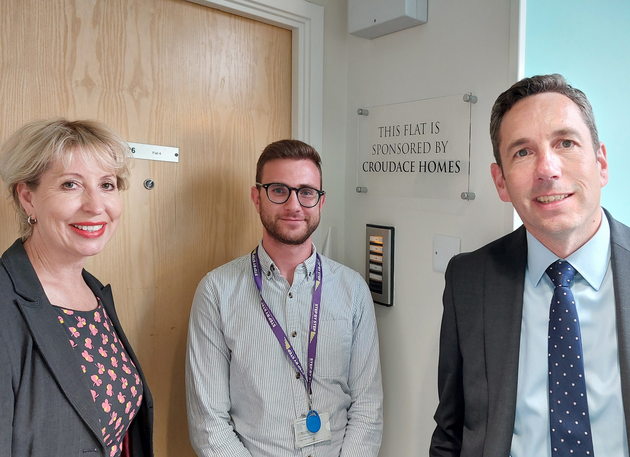 Corporate Sponsor Crodace Homes outside Step by Steps Supported Indepndence Flat